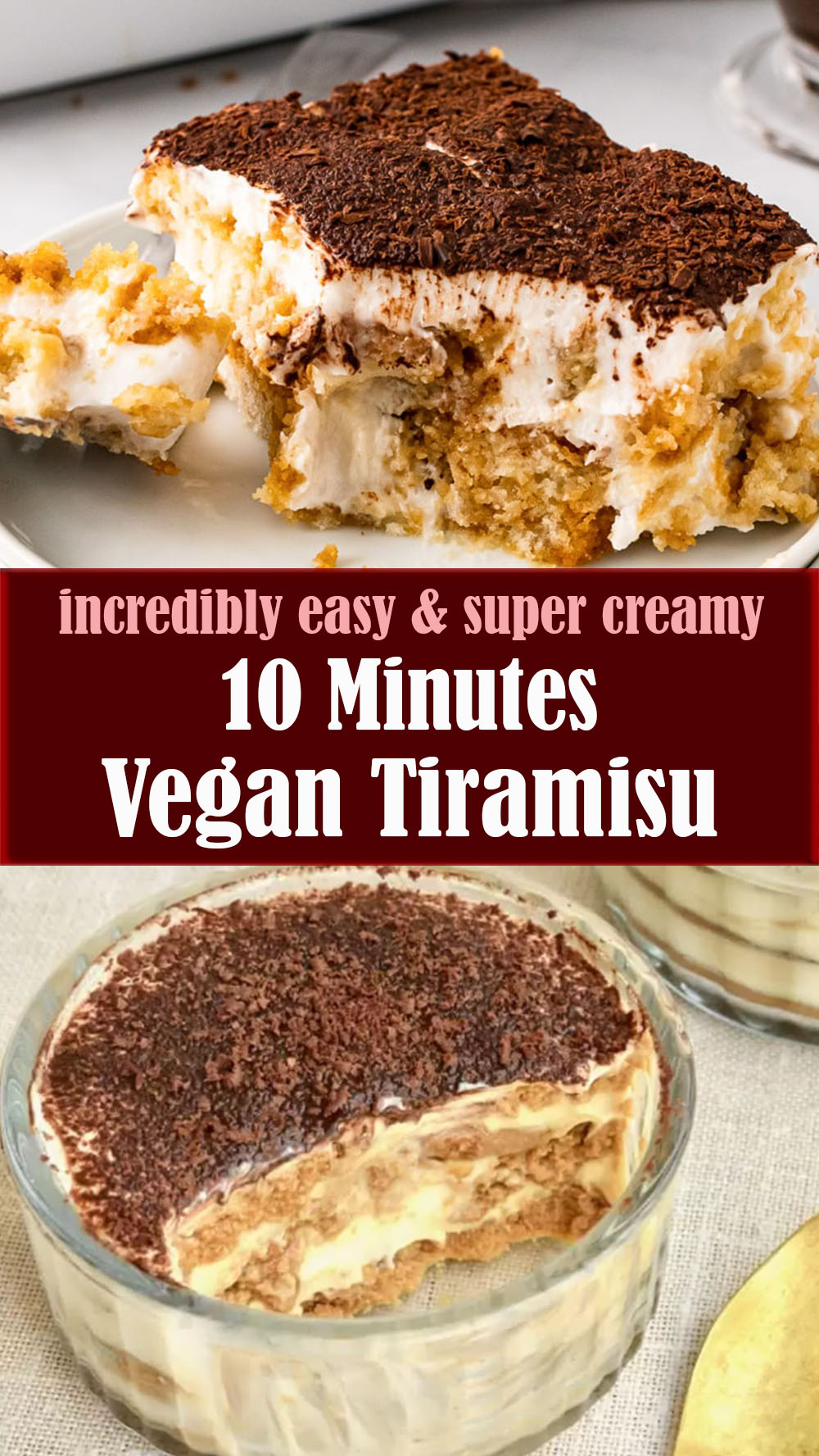 10 Minutes Vegan Tiramisu