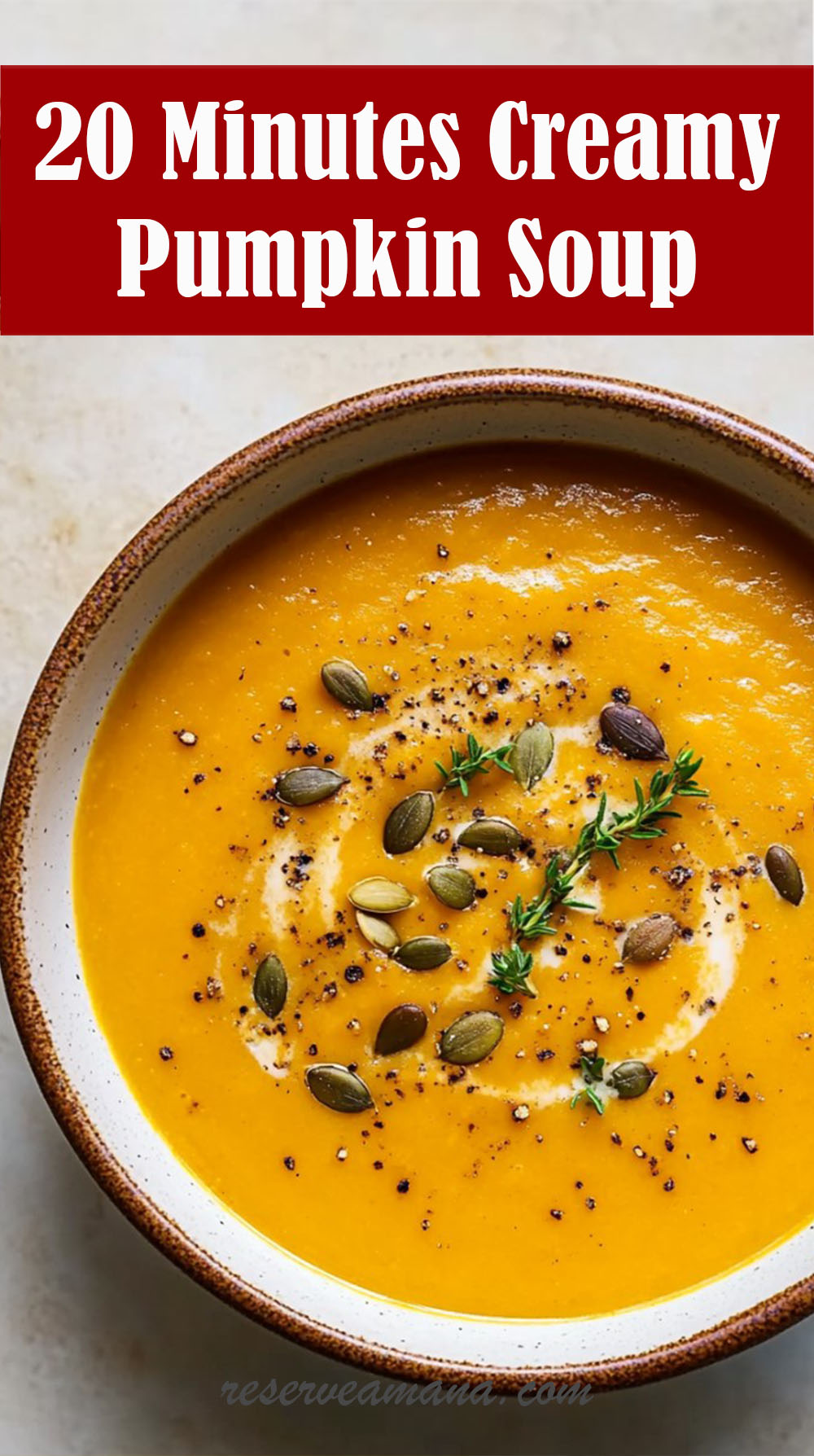 20 Minutes Creamy Pumpkin Soup