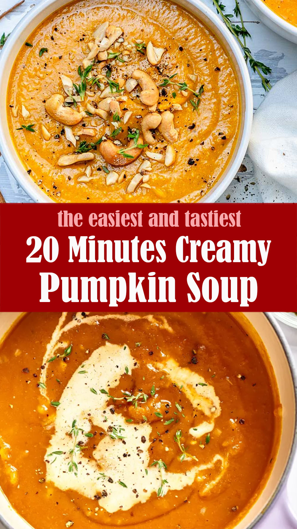 20 Minutes Creamy Pumpkin Soup