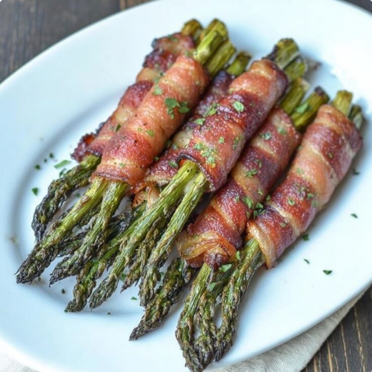 Air Fryer Bacon Wrapped Asparagus