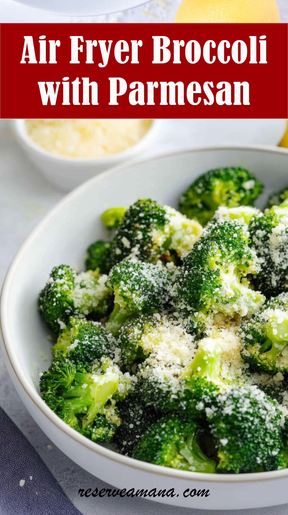 Air Fryer Broccoli with Parmesan