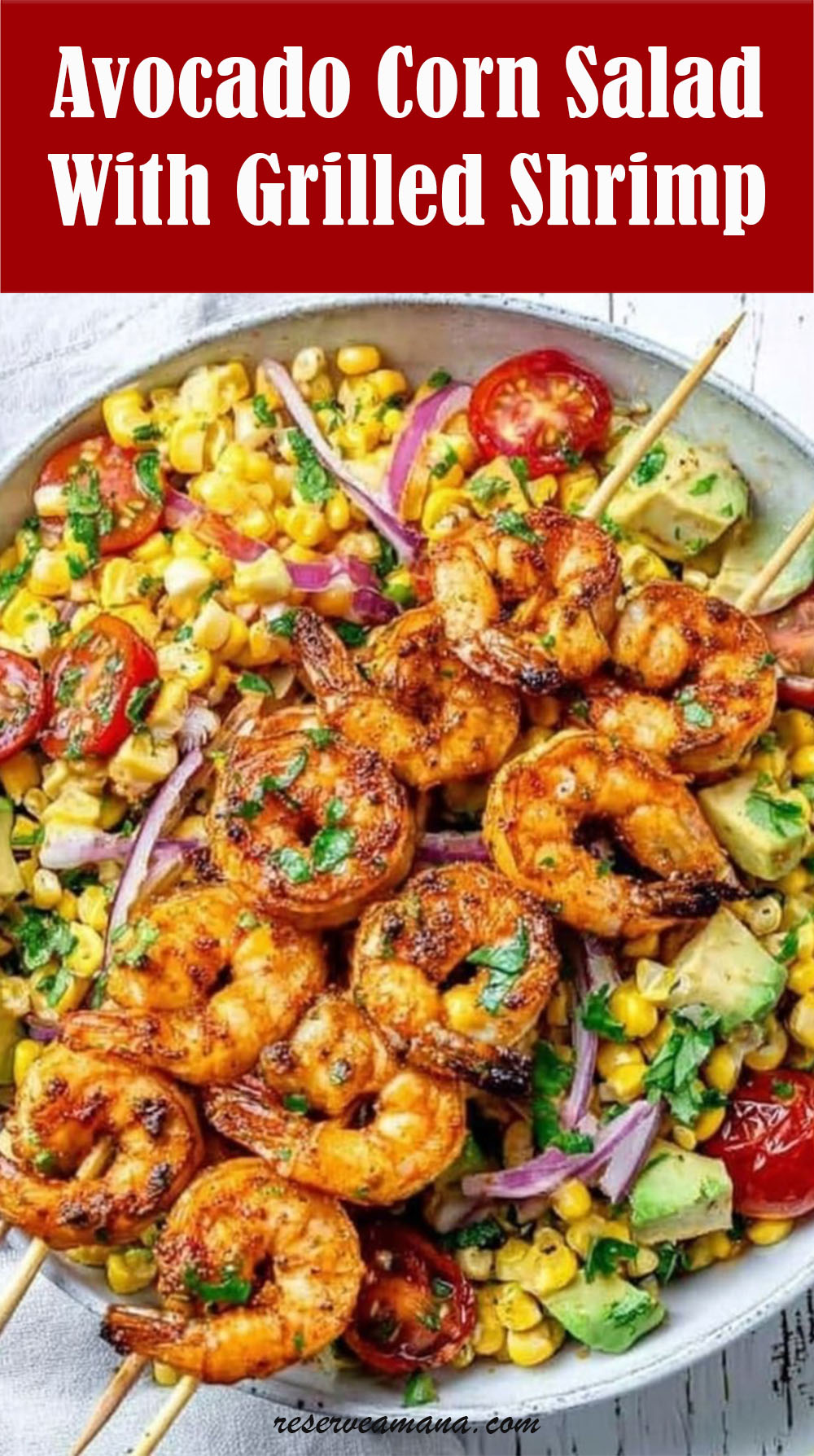 Avocado Corn Salad with grilled shrimp is the kind of fresh and flavorful meal that feels light, wholesome, and still completely satisfying. Loaded with sweet corn, creamy avocado, juicy cherry tomatoes, and topped with seasoned shrimp, it is a vibrant dish that brings big flavor in every bite.
