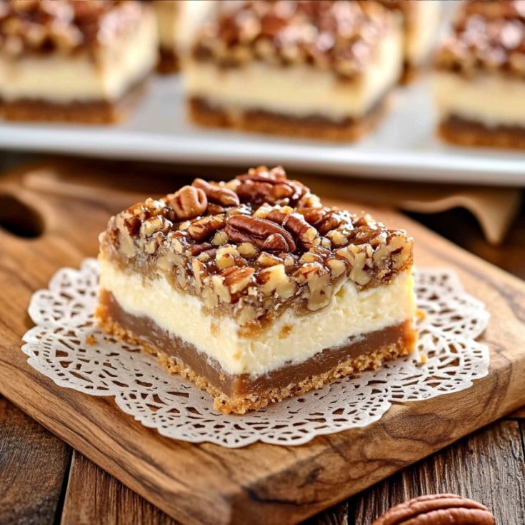 BEST Pecan Pie Cheesecake Bars