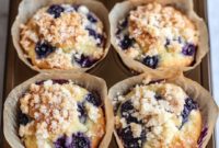 Bakery Style Lemon Blueberry Streusel Muffins