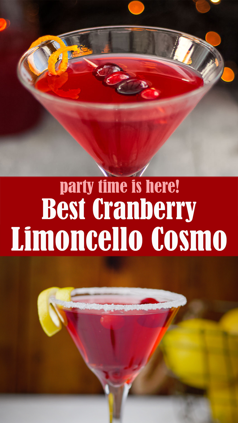 Best Cranberry Limoncello Cosmo