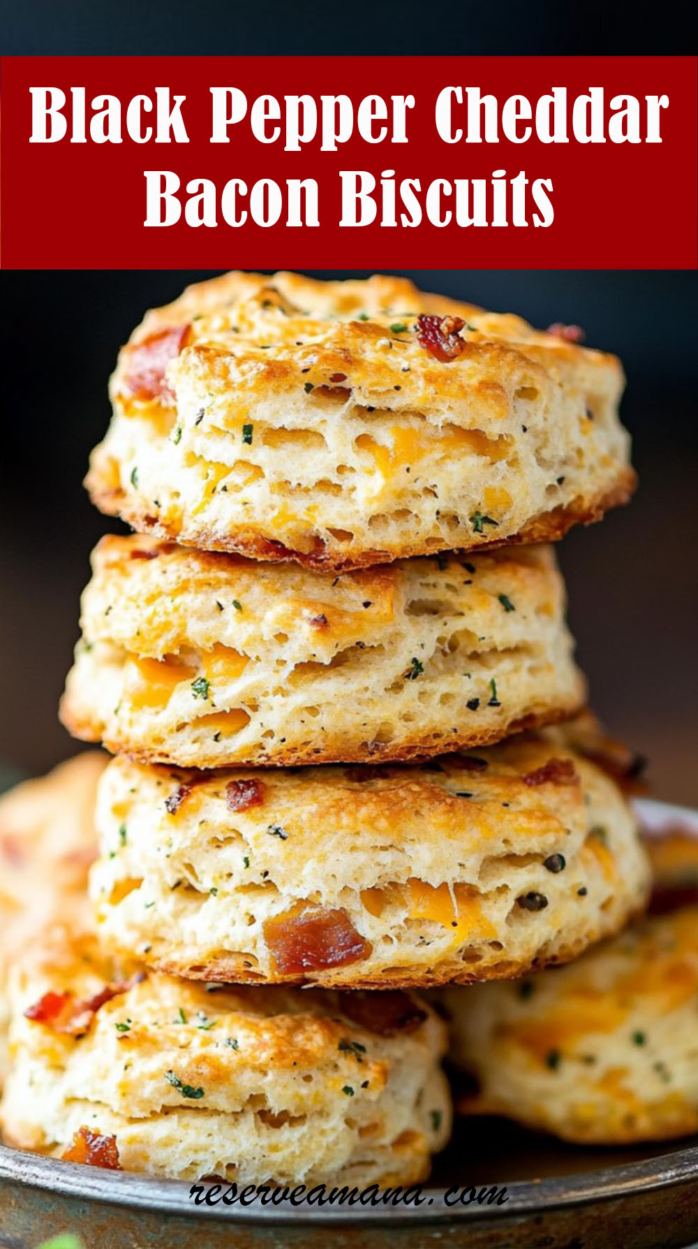 Black Pepper Cheddar Bacon Biscuits