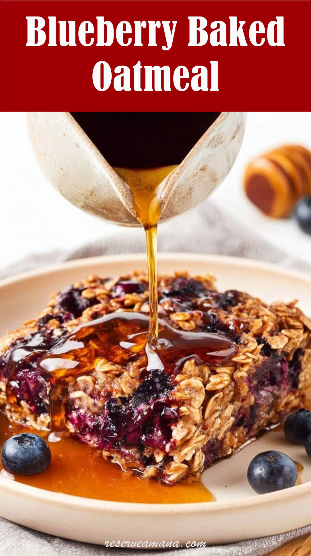 Easy Blueberry Baked Oatmeal