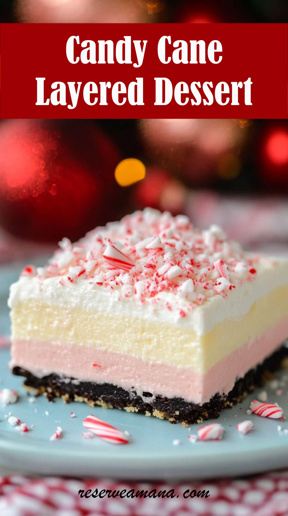 Candy Cane Layered Dessert