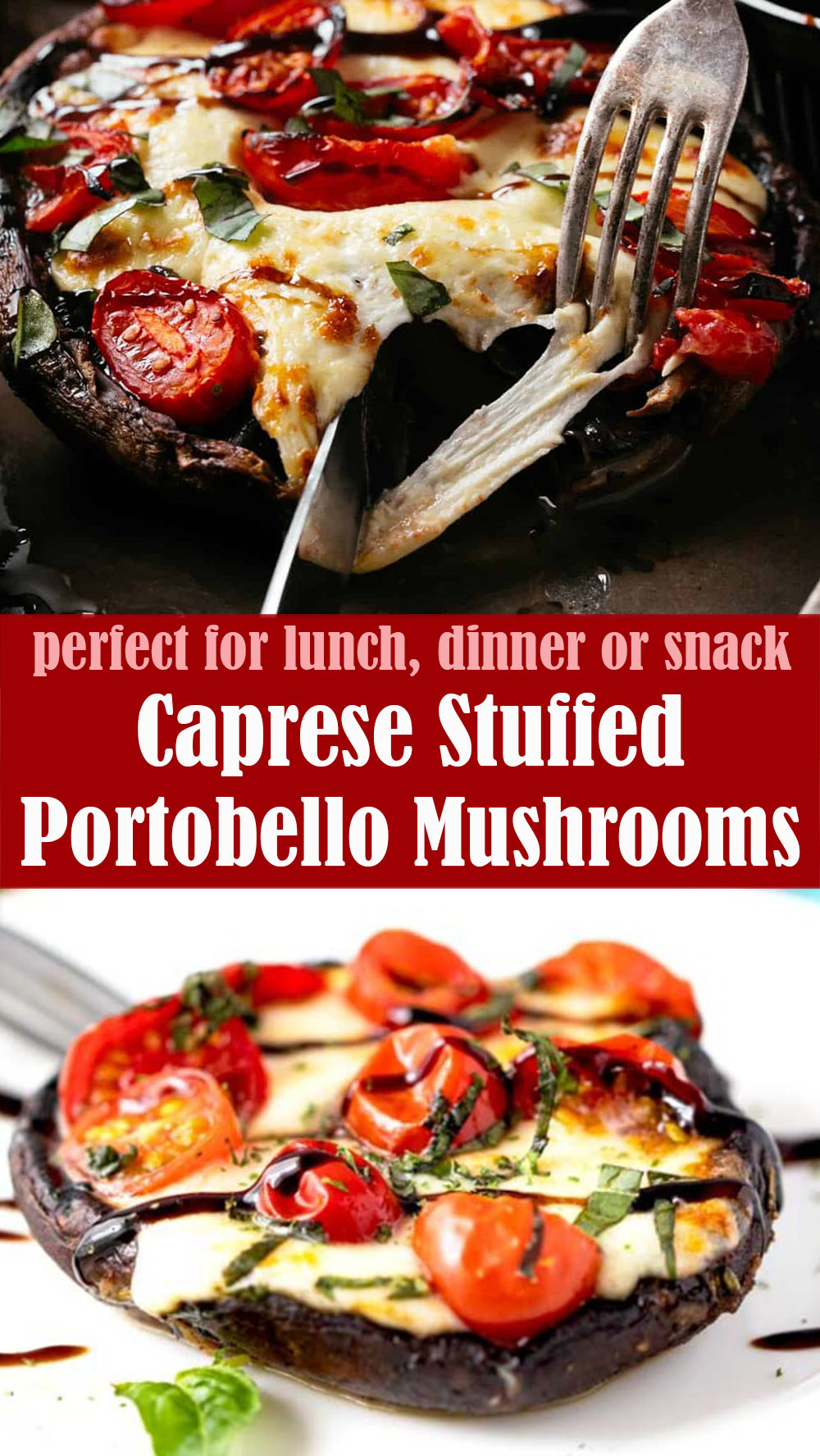 Caprese Stuffed Portobello Mushrooms
