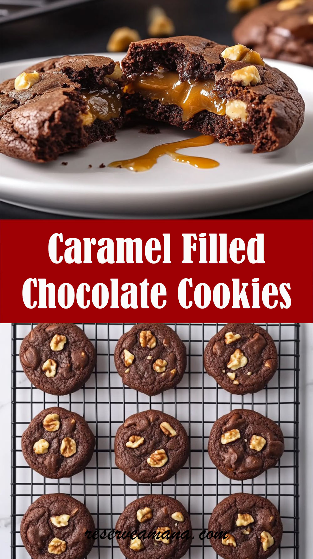 Caramel Filled Chocolate Cookies