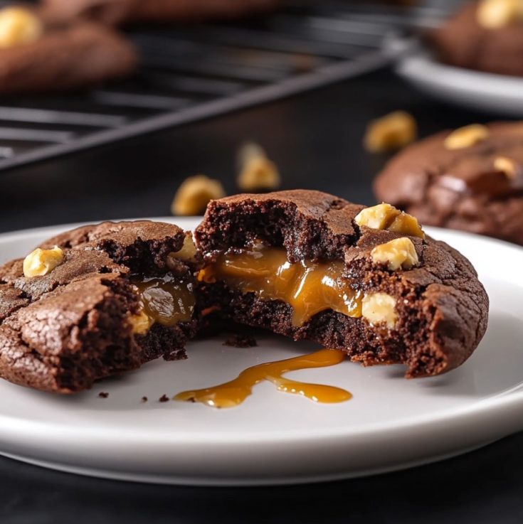 Caramel Filled Chocolate Cookies