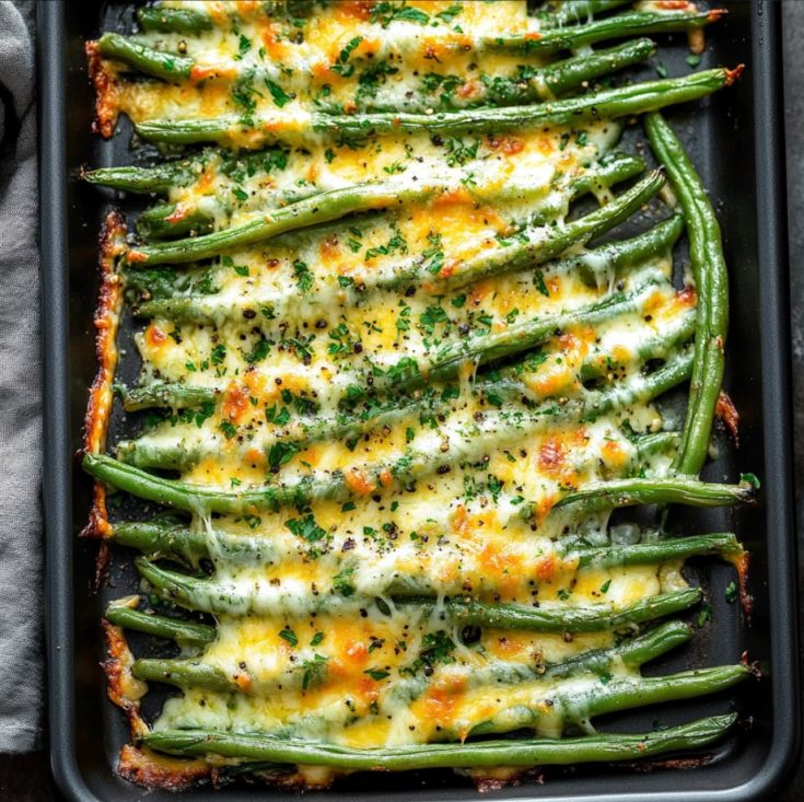 Cheesy Garlic Green Beans