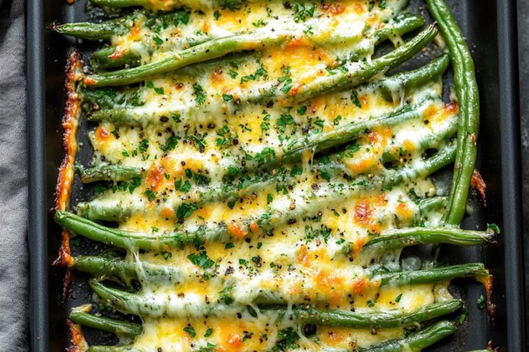 Cheesy Garlic Green Beans