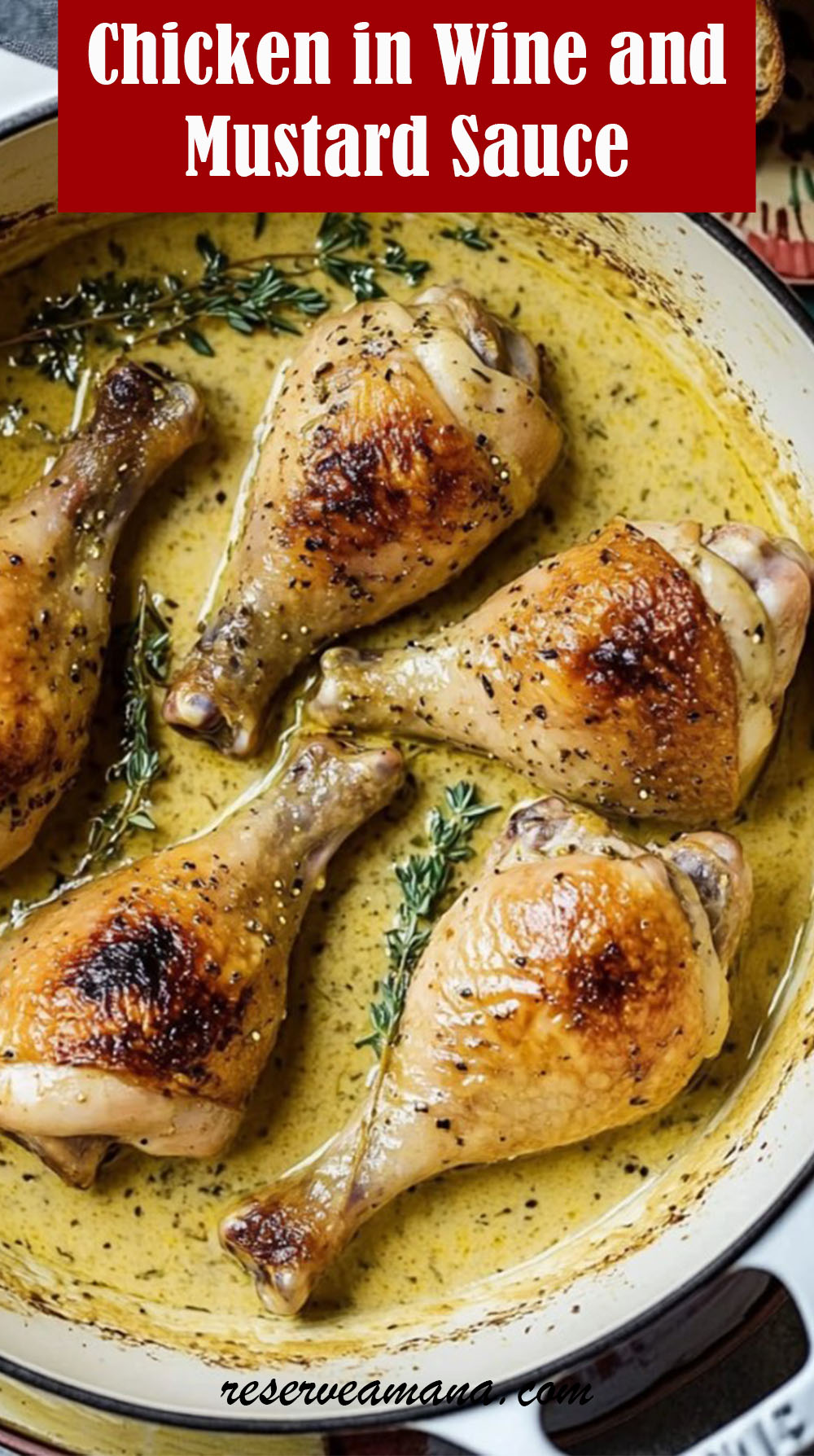 Chicken in Wine and Mustard Sauce