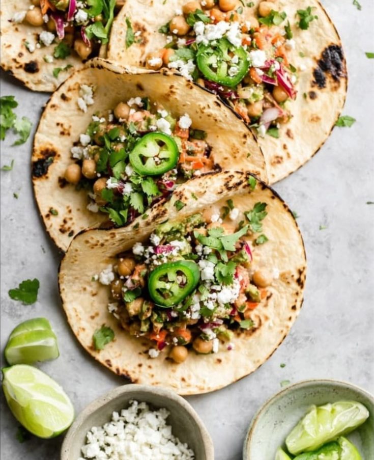 Chickpea Avocado Tacos