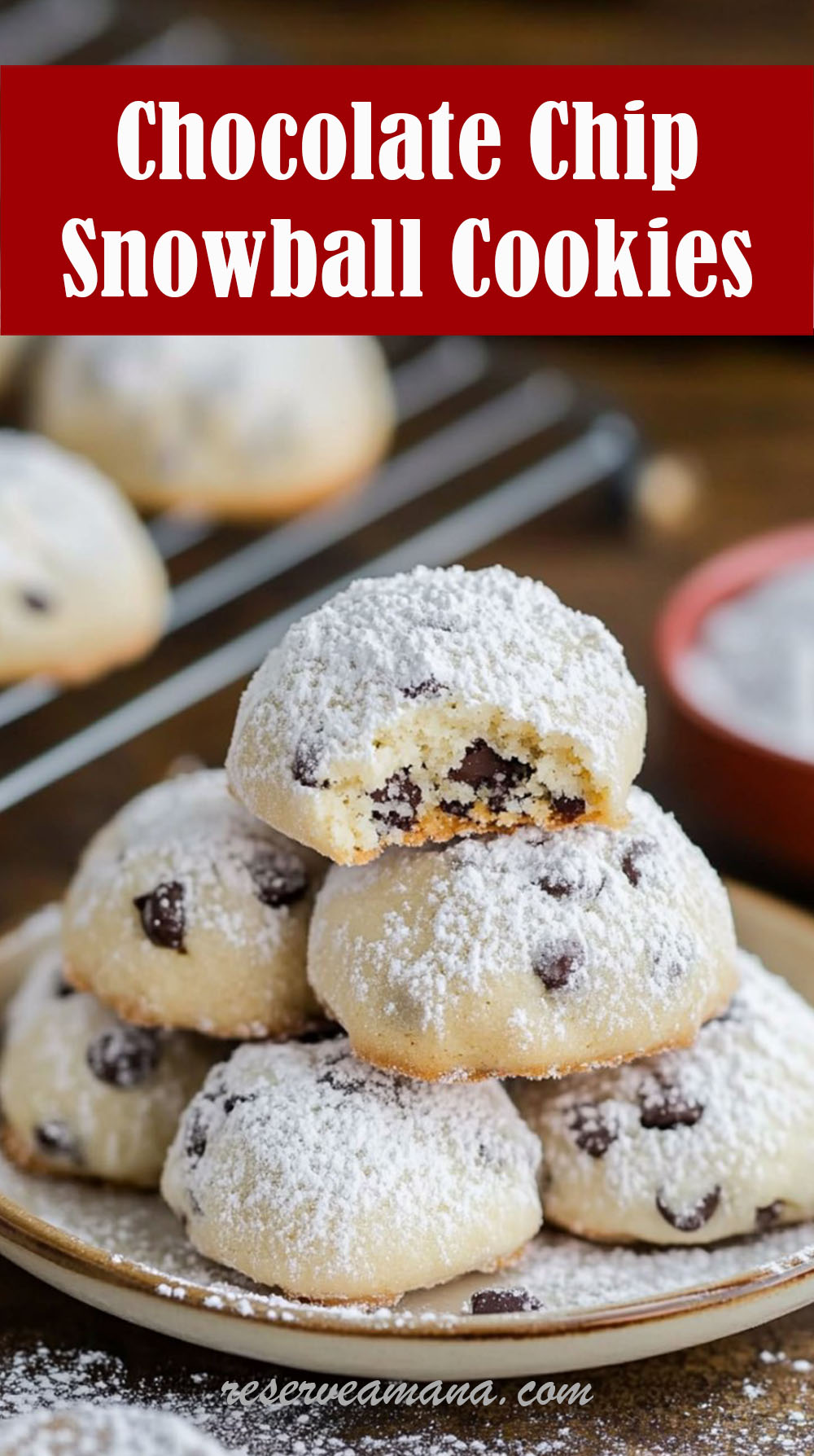 Chocolate Chip Snowball Cookies