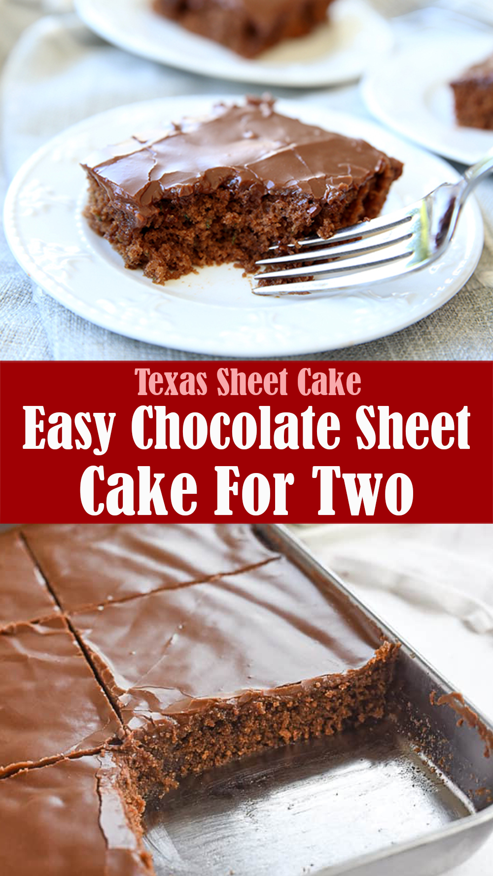 Chocolate Sheet Cake For Two