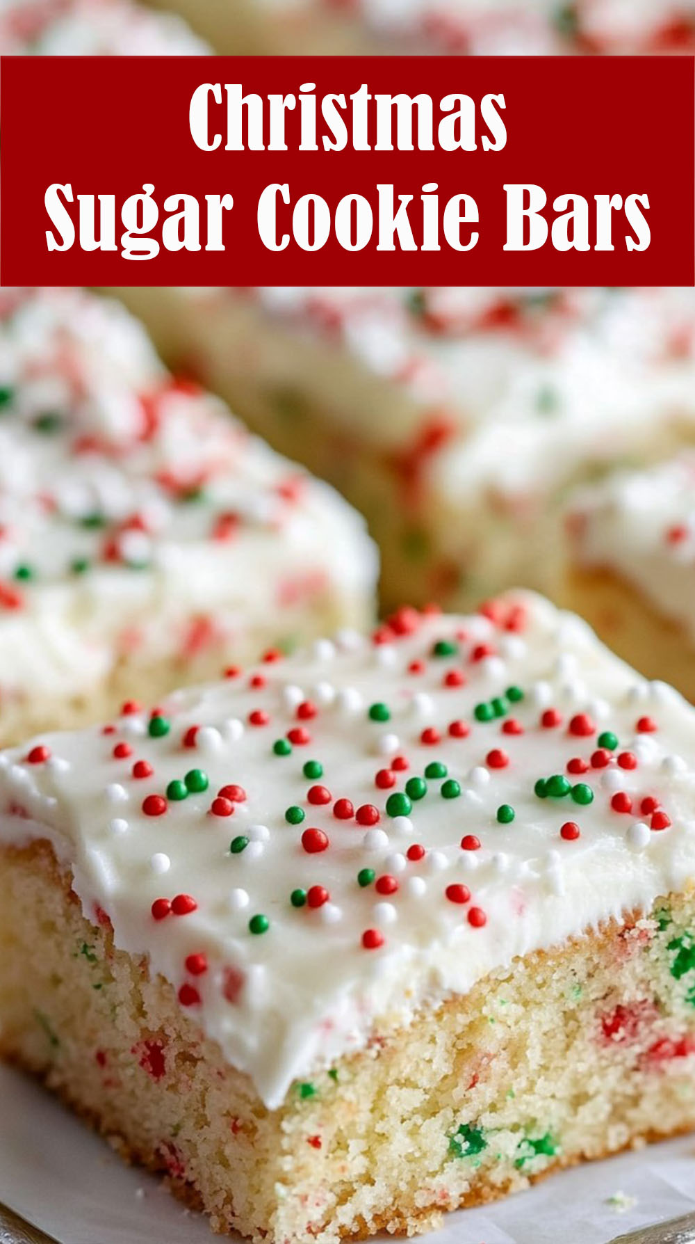 Christmas Sugar Cookie Bars