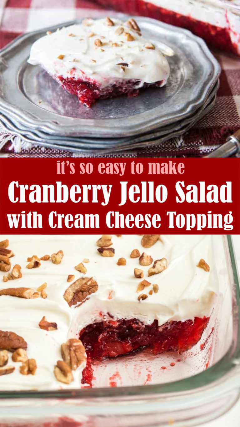 Cranberry Jello Salad with Cream Cheese Topping Recipe Reserveamana