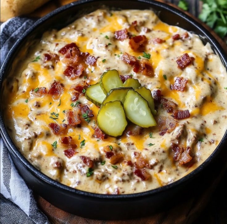 Creamy Bacon Cheeseburger Dip