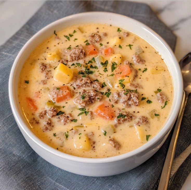 Creamy Cheeseburger Soup Recipe