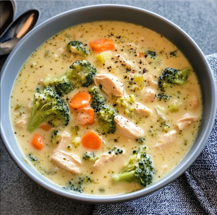 Creamy Chicken Broccoli Soup Recipe