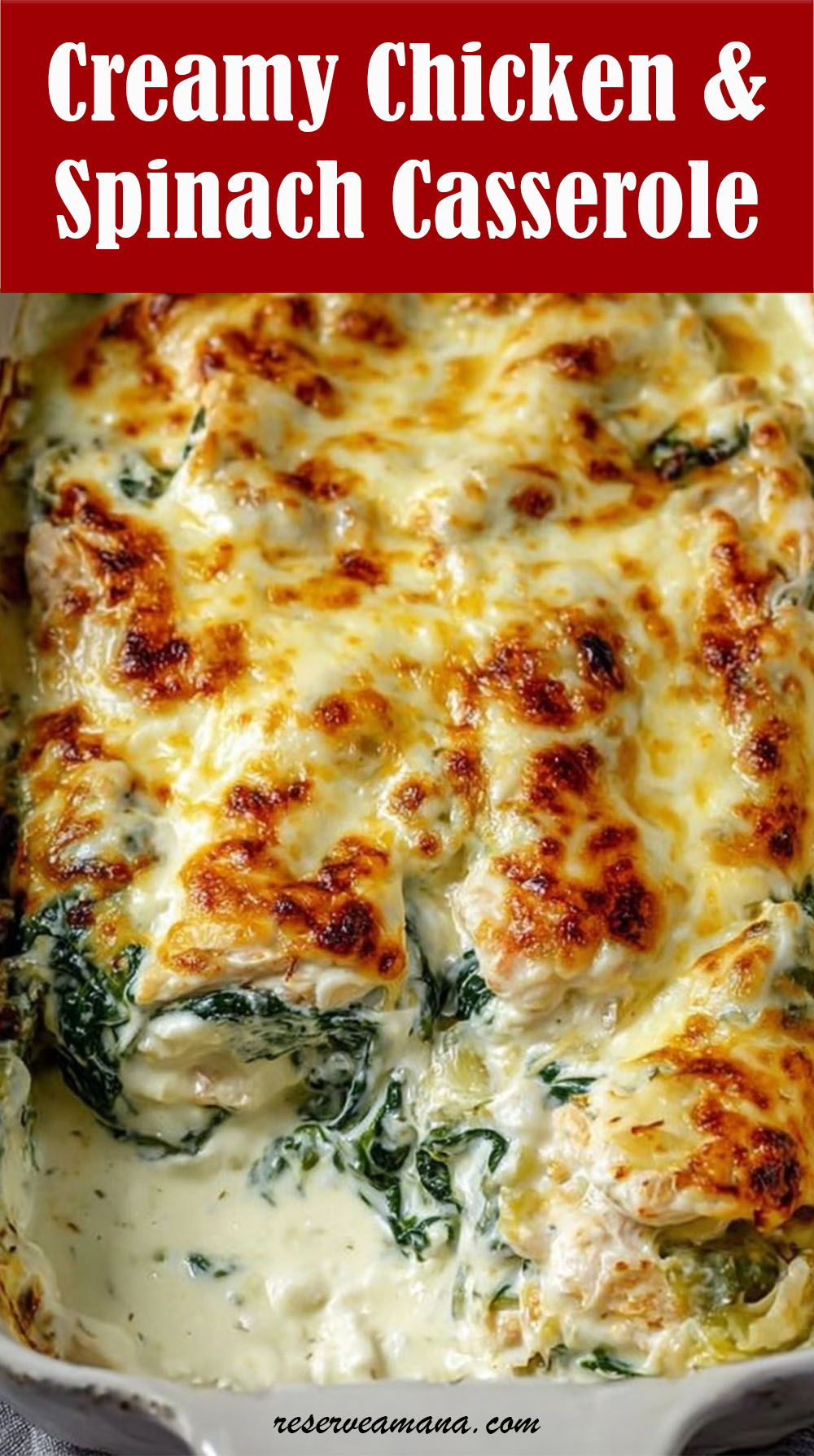 Creamy Chicken and Spinach Casserole