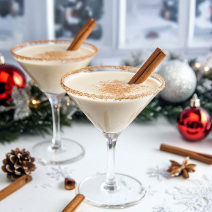 Creamy Eggnog Martini