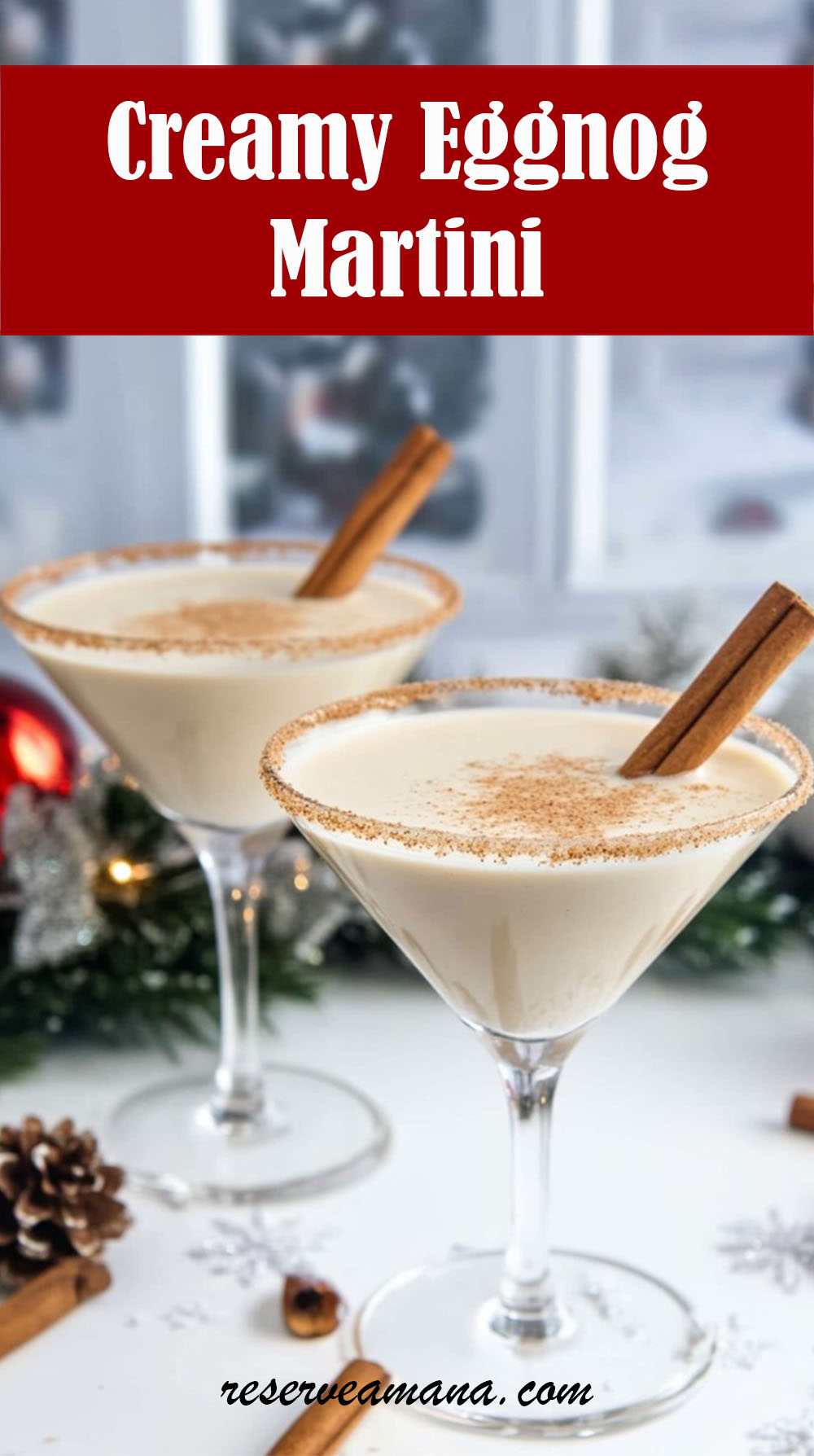 Creamy Eggnog Martini