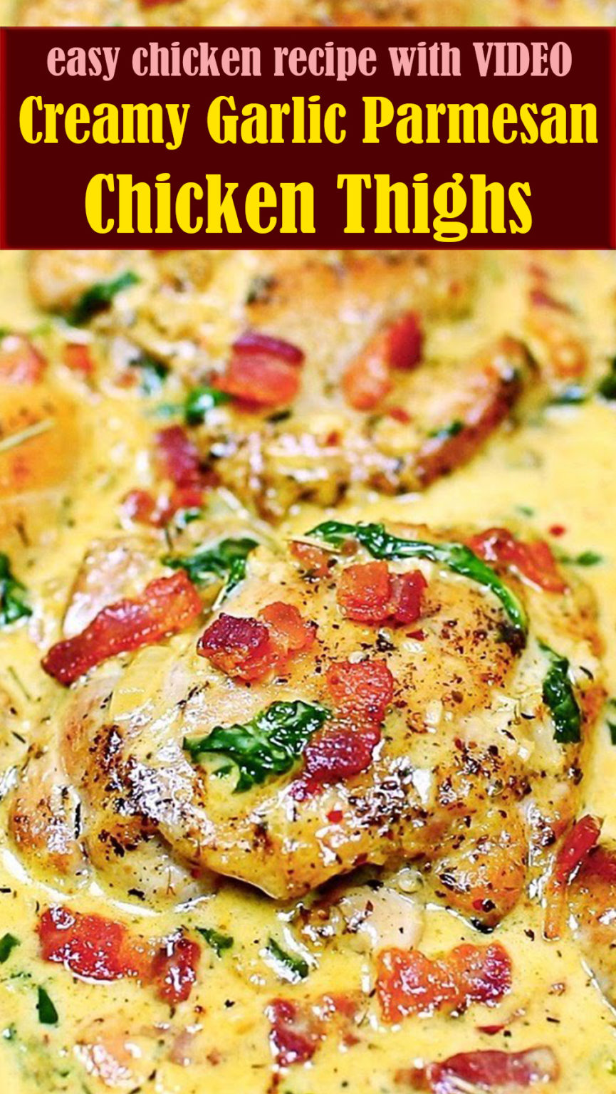 Creamy Garlic Parmesan Chicken Thighs with VIDEO Reserveamana