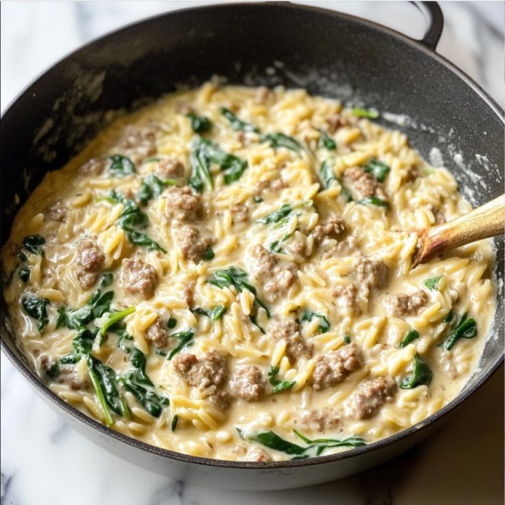 Creamy Italian Sausage Orzo Recipe