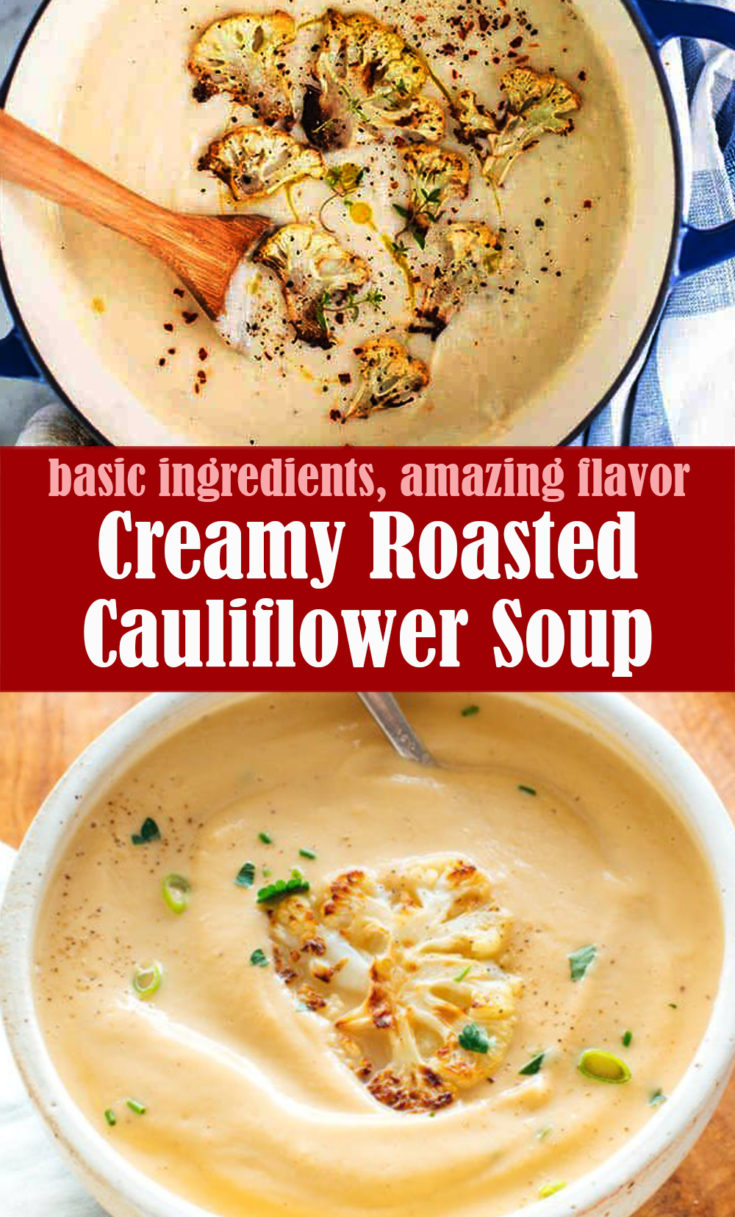 Creamy Roasted Cauliflower Soup Reserveamana