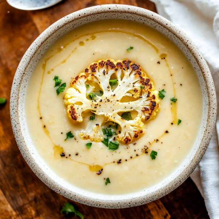 Creamy Roasted Cauliflower Soup