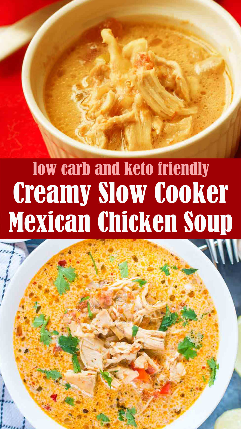 Creamy Slow Cooker Mexican Chicken Soup