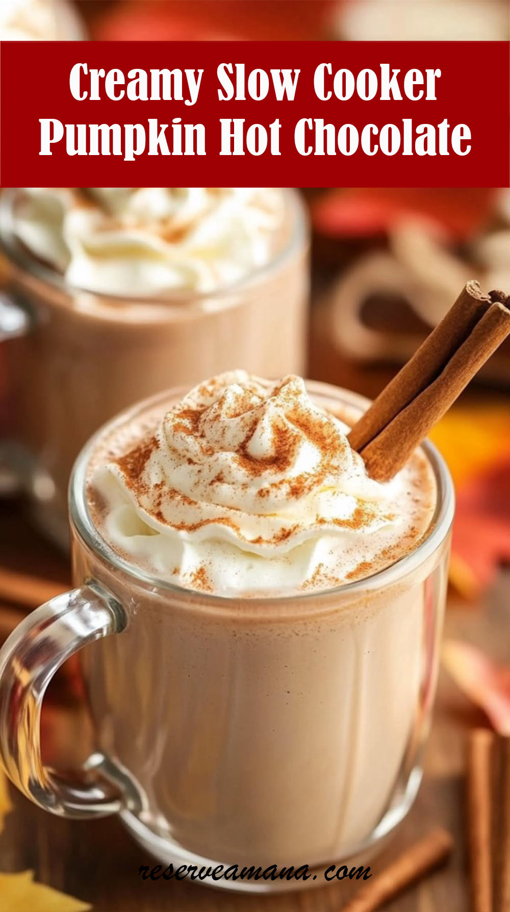 Creamy Slow Cooker Pumpkin Hot Chocolate