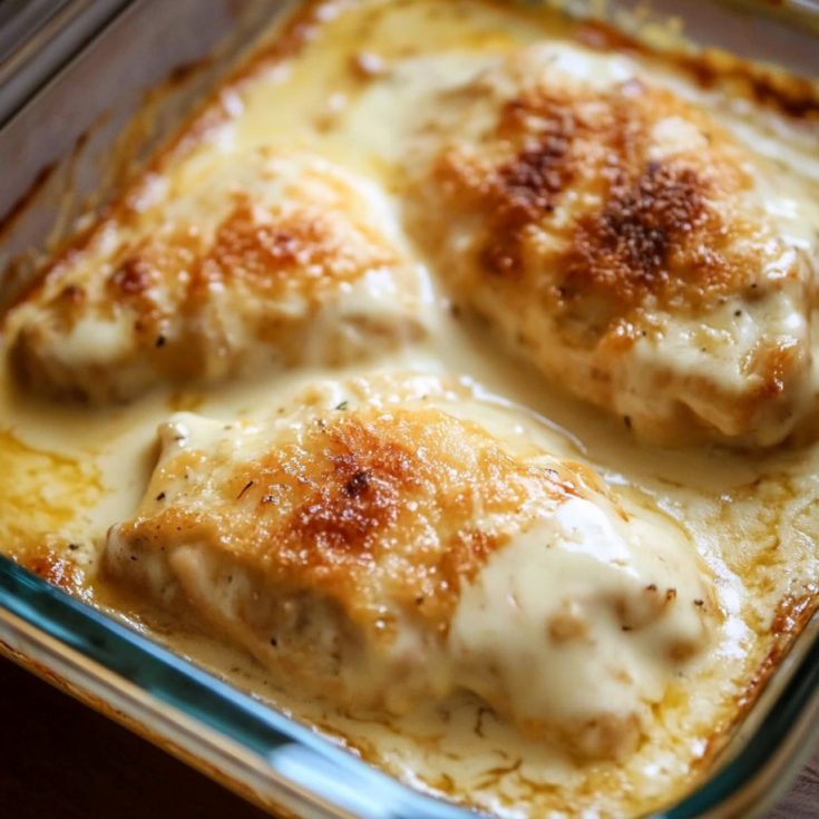 Easy and Delicious Creamy Swiss Chicken Bake
