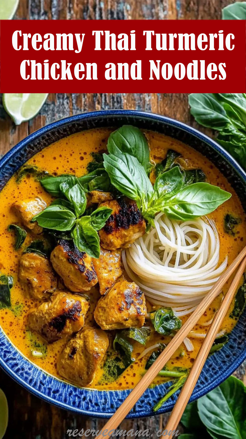 Creamy Thai Turmeric Chicken and Noodles