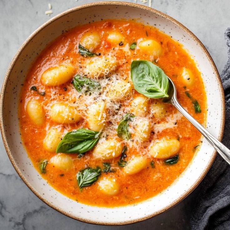 Easy Creamy Tomato Gnocchi Soup