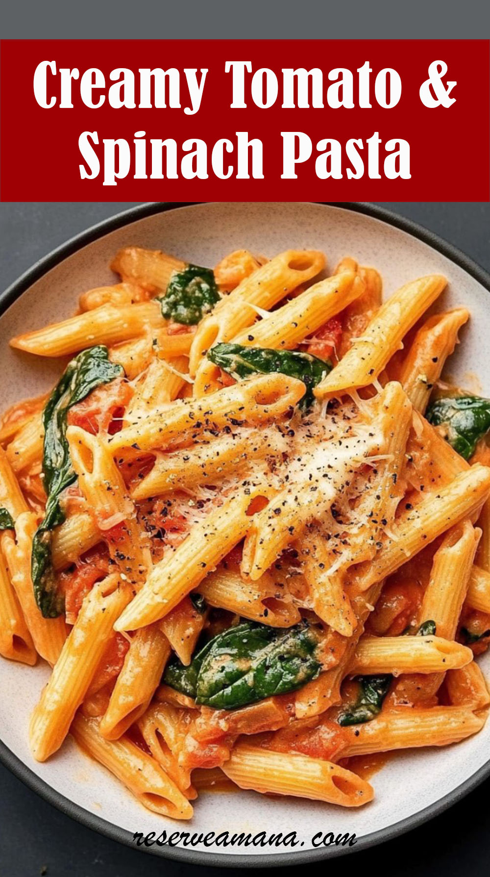 Creamy Tomato and Spinach Pasta