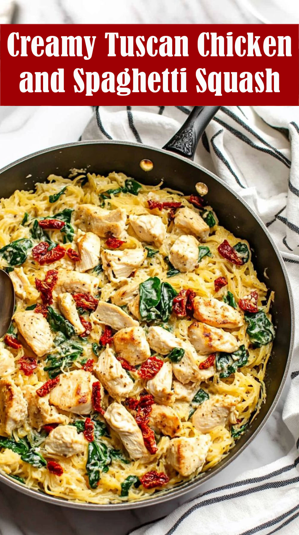 Creamy Tuscan Chicken and Spaghetti Squash