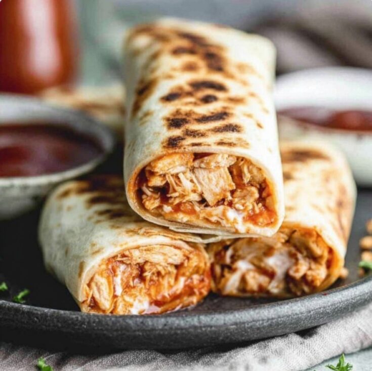 Crispy BBQ Chicken Wraps