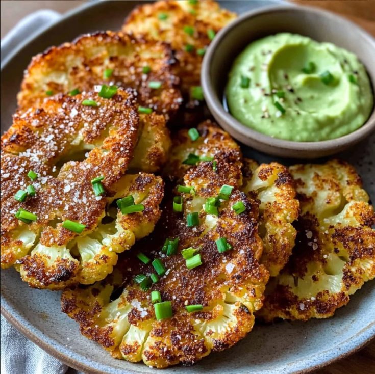 Crispy Parmesan Cauliflower Steaks