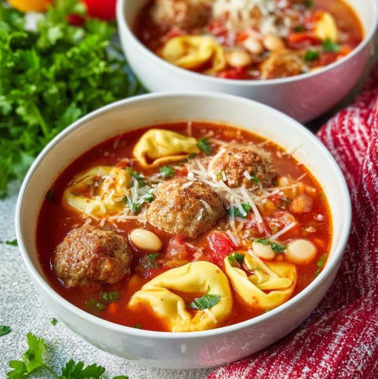 Crock Pot Meatball and Tortellini Soup