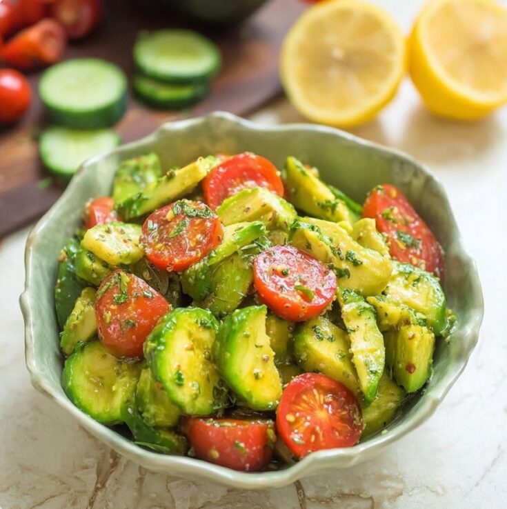 Cucumber Tomato Avocado Salad