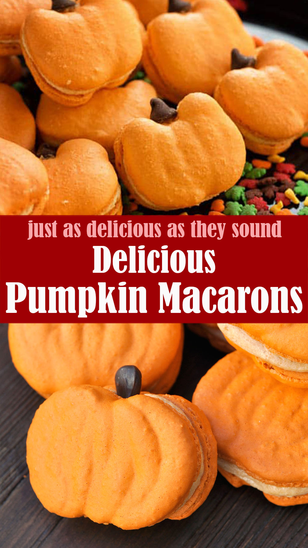 Delicious Pumpkin Macarons