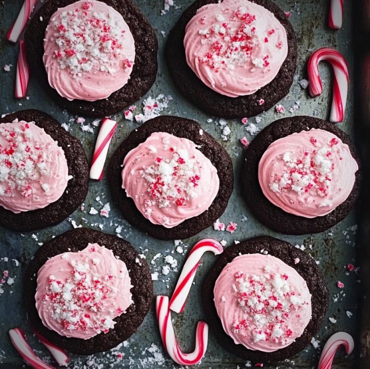 Double Chocolate Peppermint Bark Cookies