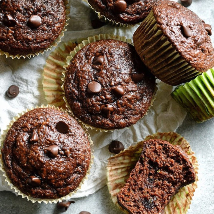 Double Chocolate Zucchini Muffins