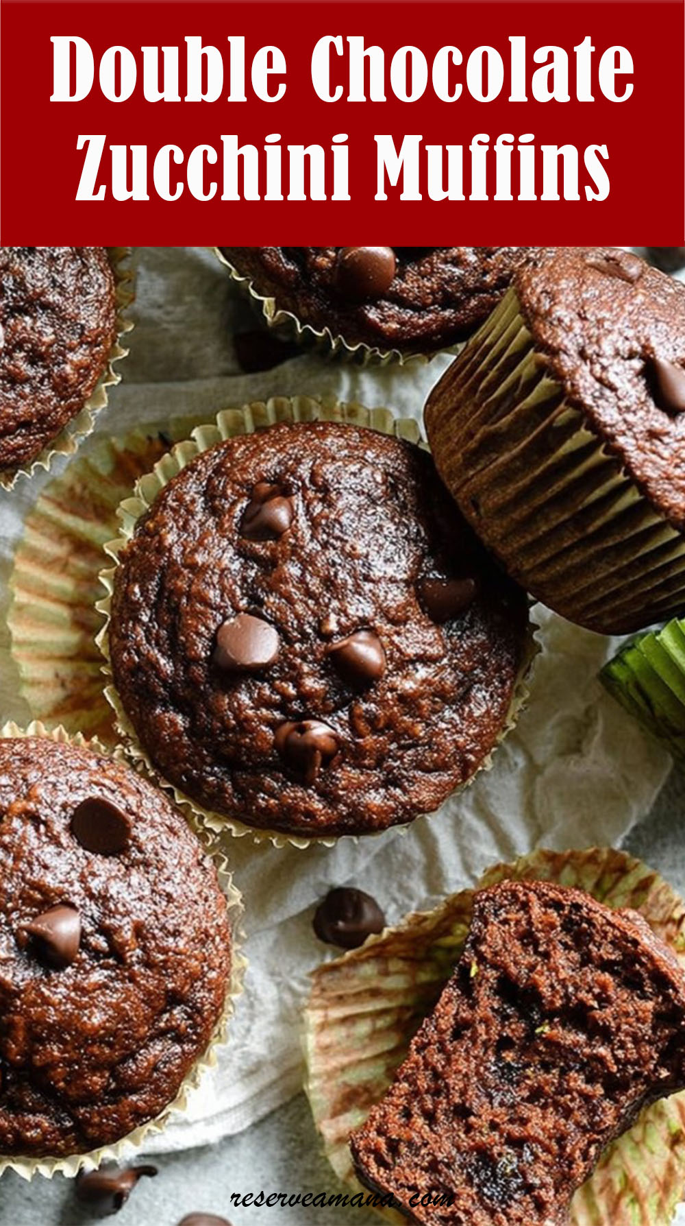 Double Chocolate Zucchini Muffins
