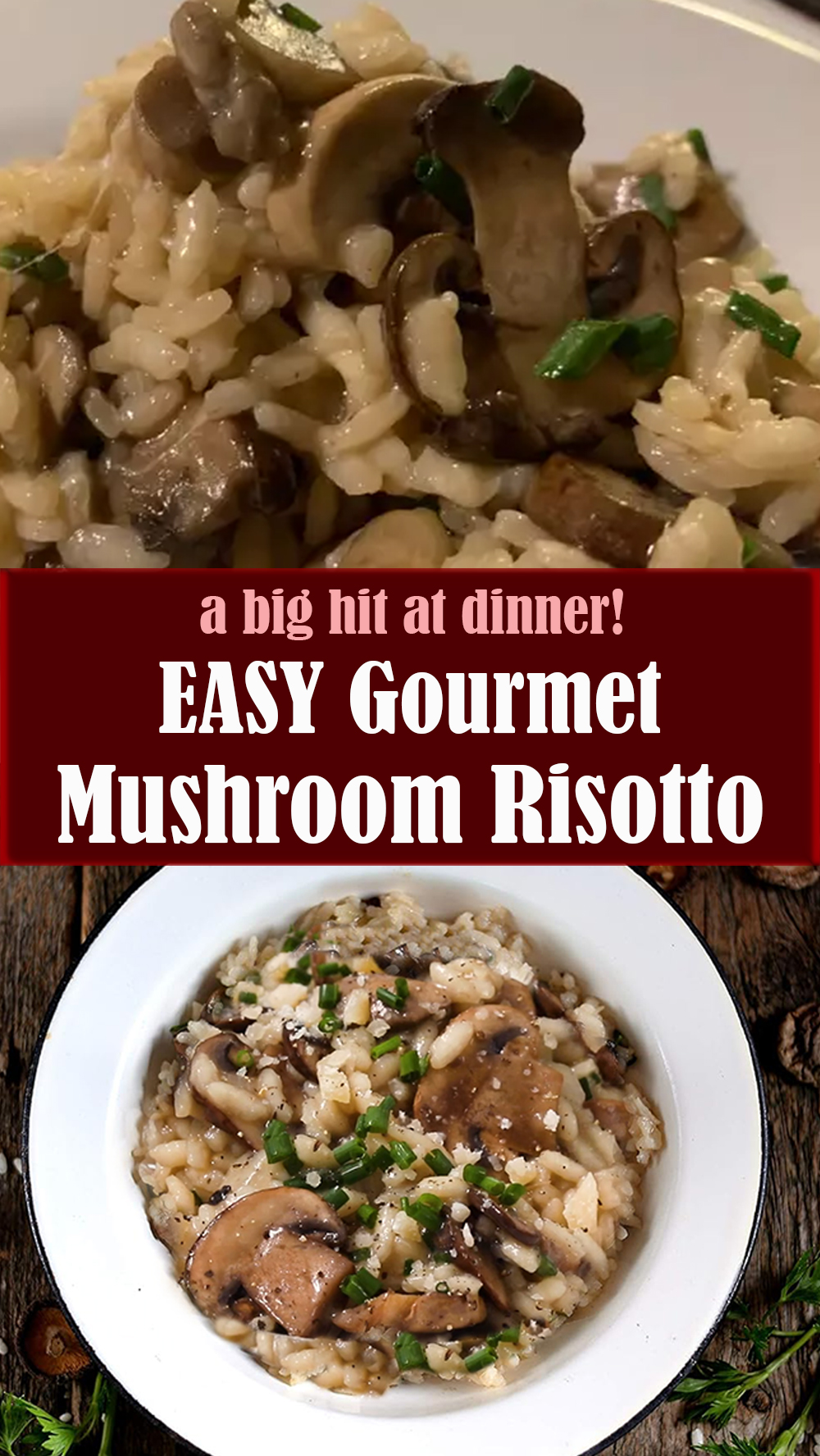 EASY Gourmet Mushroom Risotto