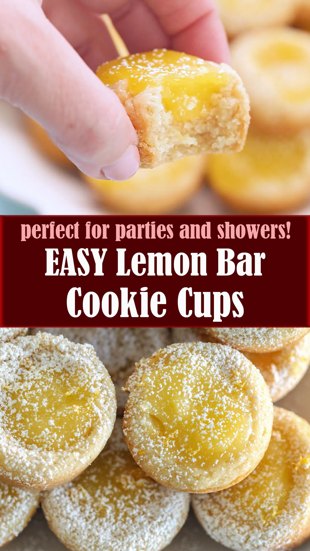 EASY Lemon Bar Cookie Cups